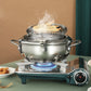 Deep Frying Pot with Thermometer and Lid Stainless Steel Tempura Fryer Pan 20-24cm