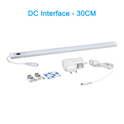 LED Under Cabinet Lights Kitchen Motion Sensor Hand Sweep Switch 30-50cm Warm Cold White