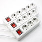Extension Lead Power Strip 2-4 Way Multi Socket with ON/OFF Switch 1.8-2m Cable Surge Protected