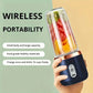 Portable Blender 400ml USB Rechargeable Personal Juicer Cup 6 Blade with 2 Travel Cups