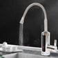 Instant Hot Water Tap Heater 3KW Electric Faucet with LCD Display 360 Rotation White