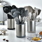 Silicone Kitchen Utensil Set 12 Piece Non-Stick Cooking Tools with Storage Bucket