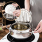 Deep Frying Pot with Thermometer and Lid Stainless Steel Tempura Fryer Pan 20-24cm