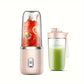 Portable Blender 400ml USB Rechargeable Personal Juicer Cup 6 Blade with 2 Travel Cups