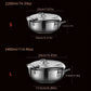 Deep Frying Pot with Thermometer and Lid Stainless Steel Tempura Fryer Pan 20-24cm