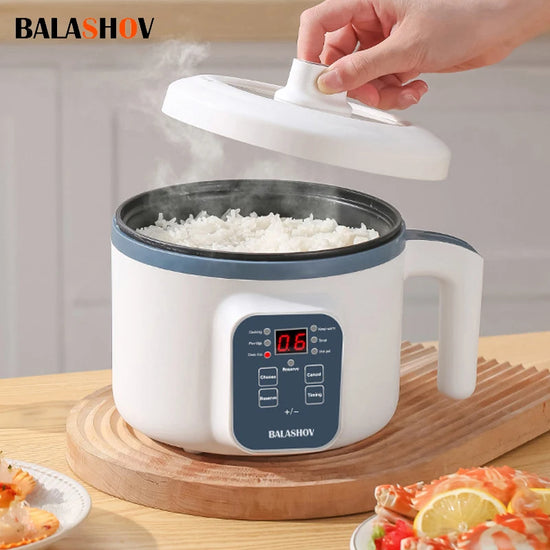 Electric Rice Cooker 1.7L Multi Cooker Non-Stick Single Double Layer Steamer
