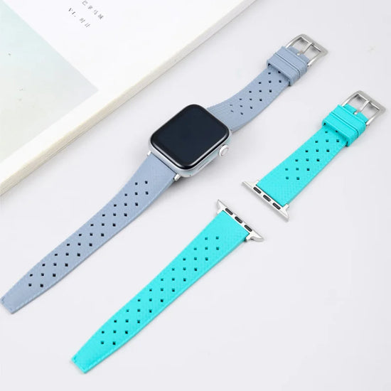 Sport Watch Strap for Apple Watch – FKM Rubber Replacement Band | Soft Breathable, 38–49mm