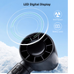 Handheld Portable Fan – Rechargeable 4000mAh Mini Fan with LED Display | 5-Speed Turbo Cooling