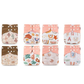 Reusable Cloth Nappies – One Size Adjustable Pocket Diapers with 8 Bamboo Inserts | Washable Baby Nappy Set