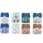 Reusable Cloth Nappies – One Size Adjustable Pocket Diapers with 8 Bamboo Inserts | Washable Baby Nappy Set