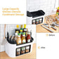 Kitchen Countertop Organiser Rack – Multi-Compartment Spice & Condiment Storage Box | Knife Holder & Utensil Shelf
