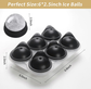 Silicone Ice Ball Maker – Large Sphere Ice Cube Tray with Lid | Round Ice Moulds for Whisky & Cocktails