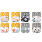 Reusable Cloth Nappies – One Size Adjustable Pocket Diapers with 8 Bamboo Inserts | Washable Baby Nappy Set