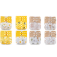 Reusable Cloth Nappies – One Size Adjustable Pocket Diapers with 8 Bamboo Inserts | Washable Baby Nappy Set