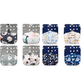 Reusable Cloth Nappies – One Size Adjustable Pocket Diapers with 8 Bamboo Inserts | Washable Baby Nappy Set