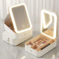 Jewellery Box with LED Mirror – Multi-Compartment Rechargeable Makeup Mirror Storage Organiser, White