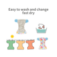 Reusable Cloth Nappies – One Size Adjustable Pocket Diapers with 8 Bamboo Inserts | Washable Baby Nappy Set